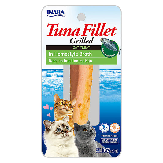 Inaba Ciao Grilled Fillets Cat Treat - Tuna in Homestyle Broth 6bag 25%