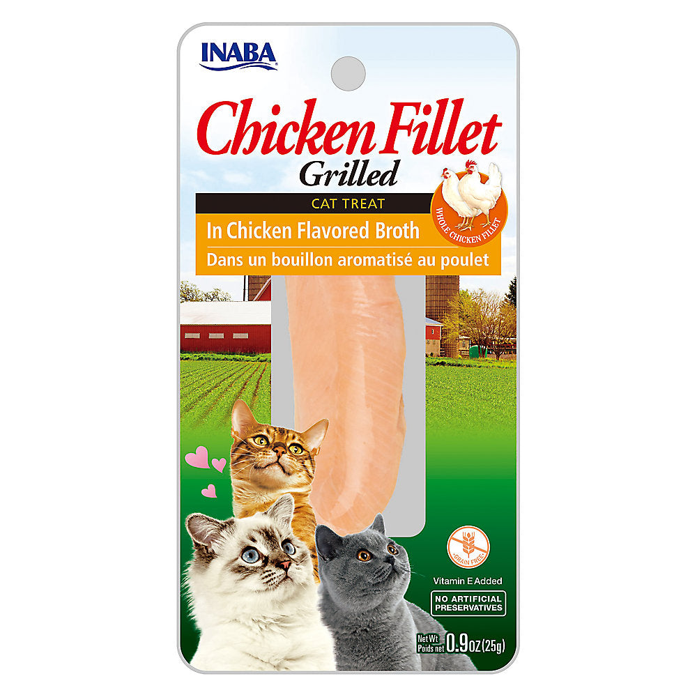 Inaba Grilled Fillet Cat Treat - Chicken in Broth 6bag 25%