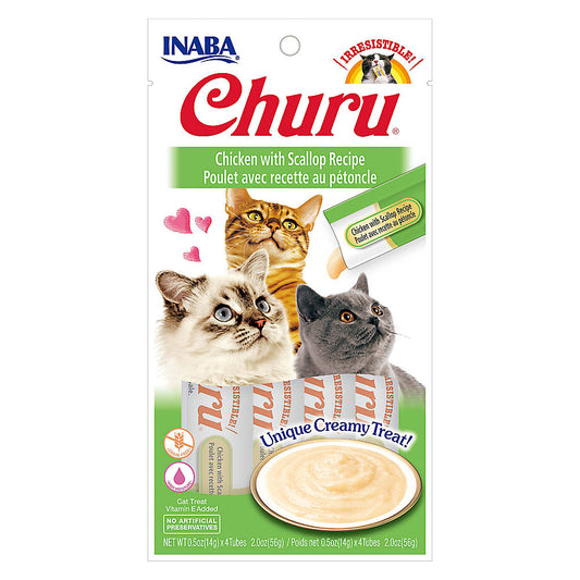 Inaba Churu Creamy Puree Cat Treat - Chicken with Scallop6bag 25%